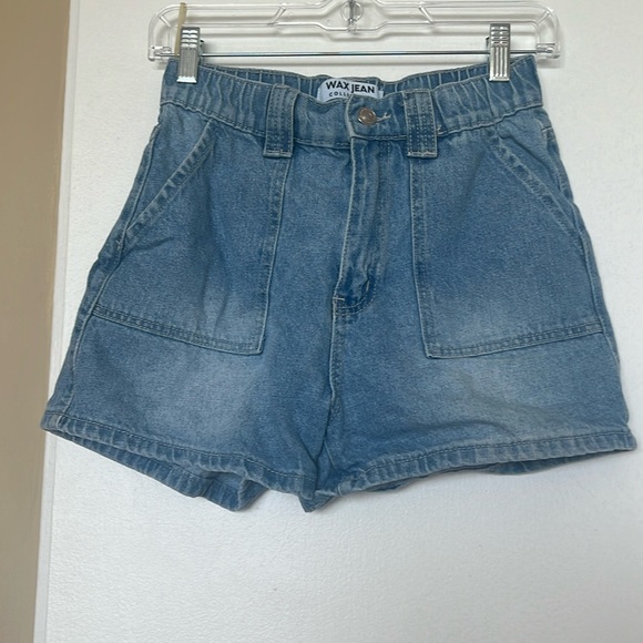 Wax Jean High Waisted Jean Shorts - Picture 1 of 3